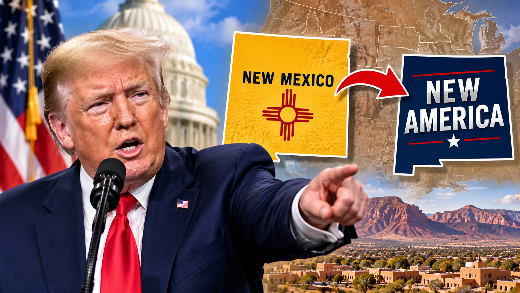 Trump renews call for renaming US state of New Mexico to "New America"