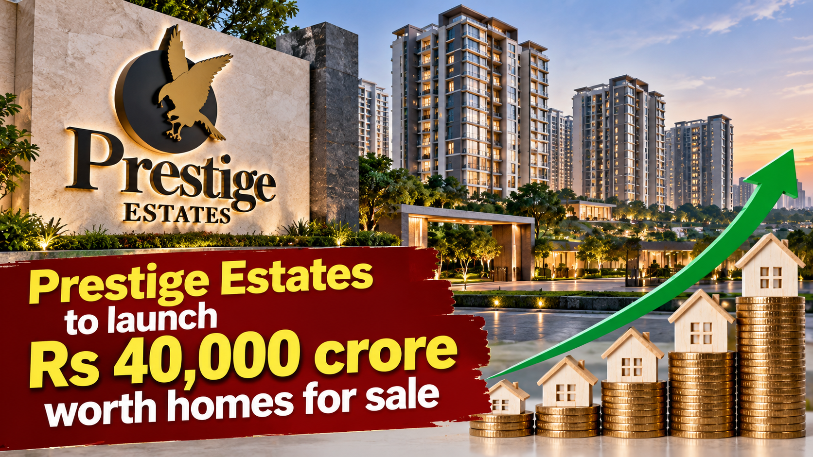 Prestige Estates to launch Rs 40k cr worth homes for sale