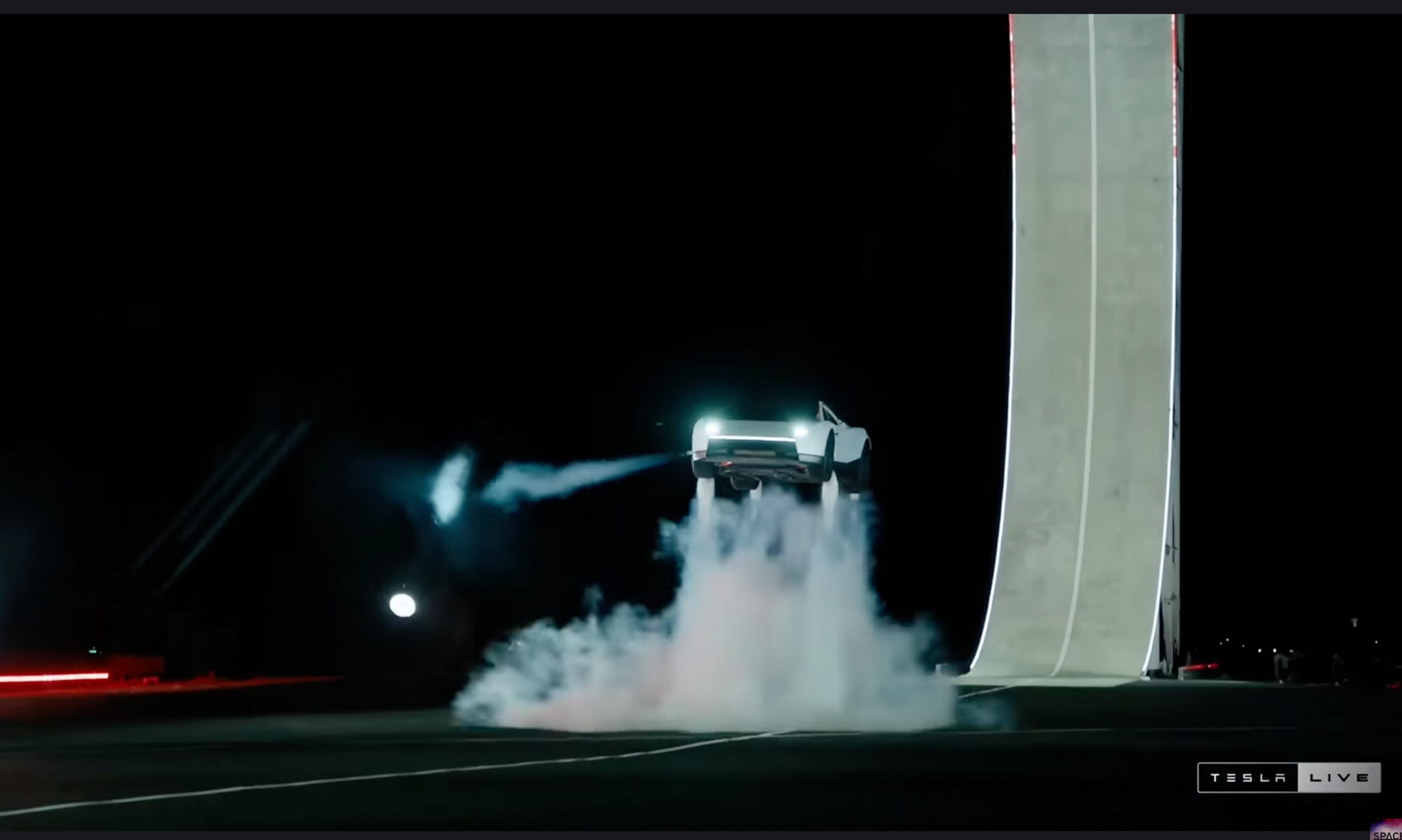 Tesla's new Roadster car can thrust itself in the air