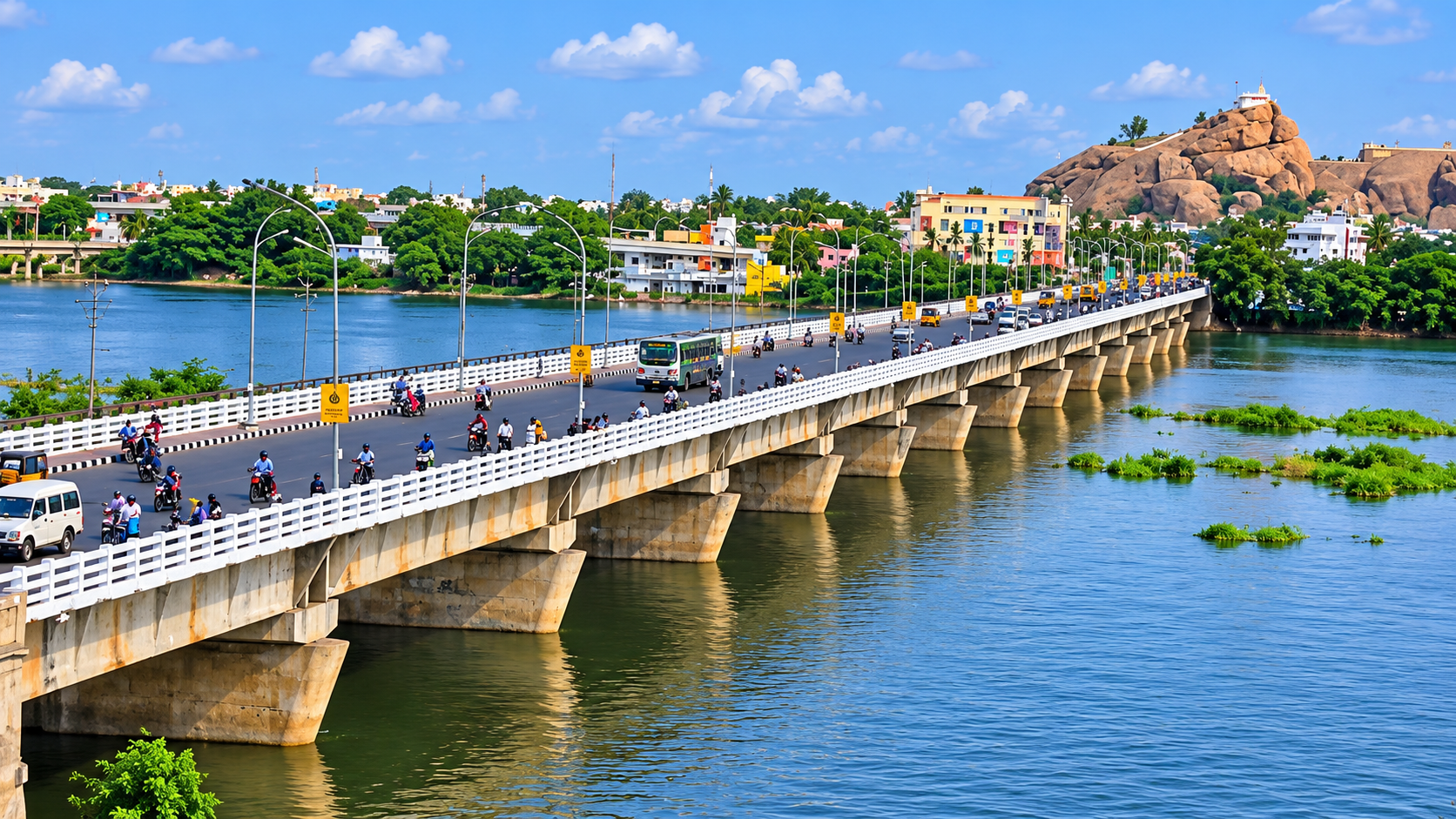ரூ.10 கோடியில் சீரமைக்கப்பட்ட காவிரி ஆற்றுப் பாலம் திறப்பு