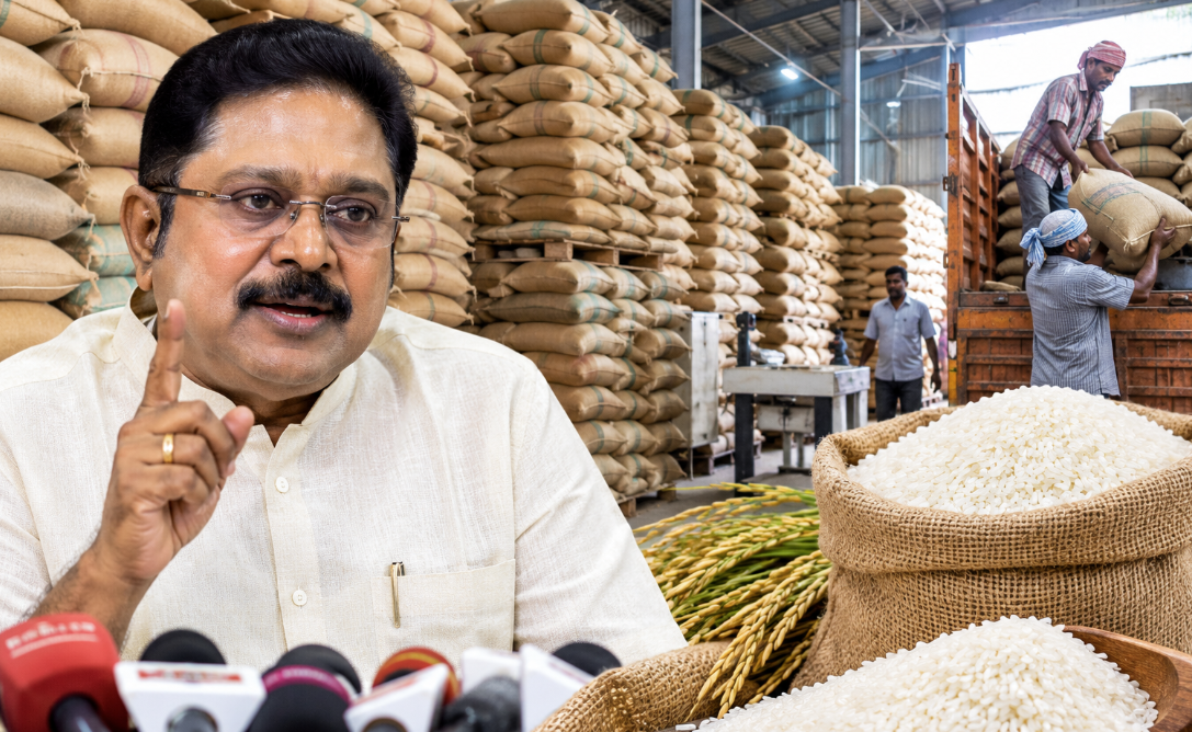 போதுமான அளவுக்கு அரிசி கையிருப்பு: டிடிவி.தினகரன் வலியுறுத்தல்