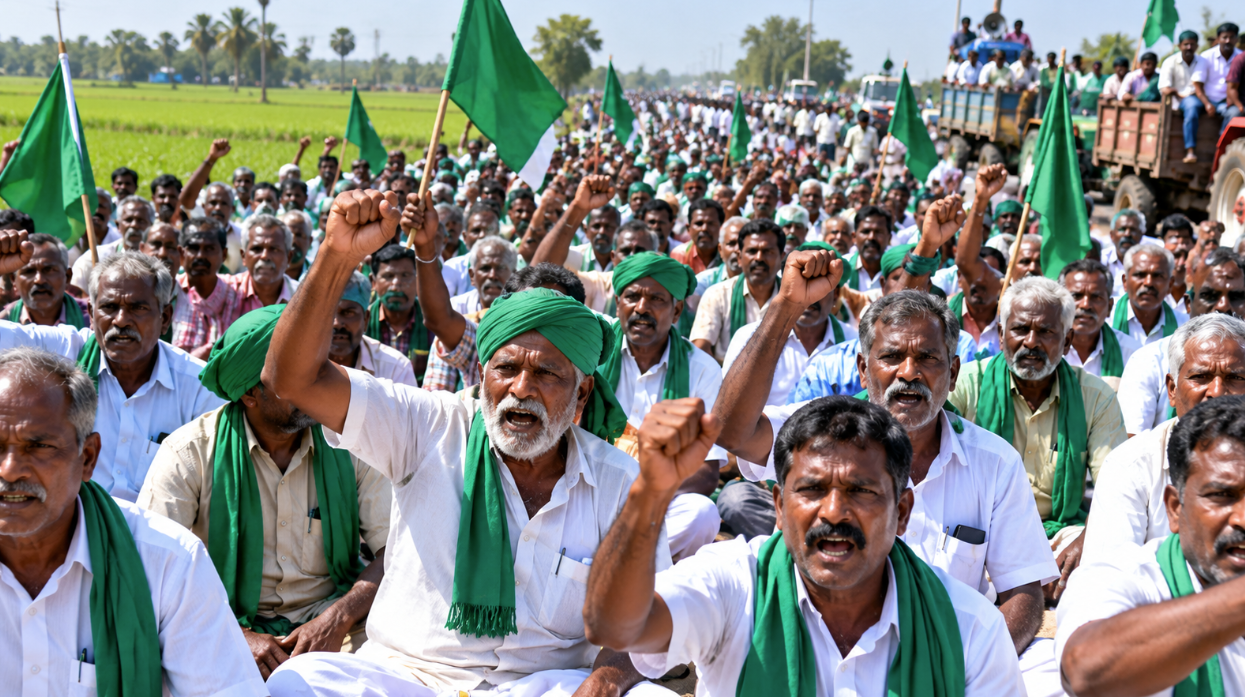 தமிழகம் முழுவதும் நாளை 500 இடங்களில் விவசாய சங்கங்கள் போராட்டம்