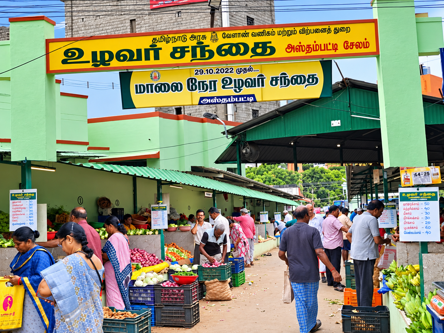 உழவர் சந்தைகளில் ரூ.1.77 கோடிக்கு காய்கறிகள் விற்பனை