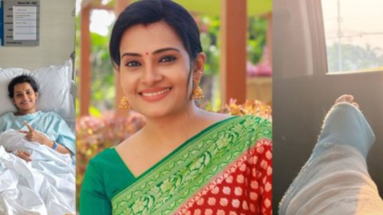 காலில் கட்டு, Bed-ல் இருந்து போஸ்..’தென்றல்’ ஸ்ருதி ராஜுக்கு என்னாச்சு? பதறிய ரசிகர்கள்..!