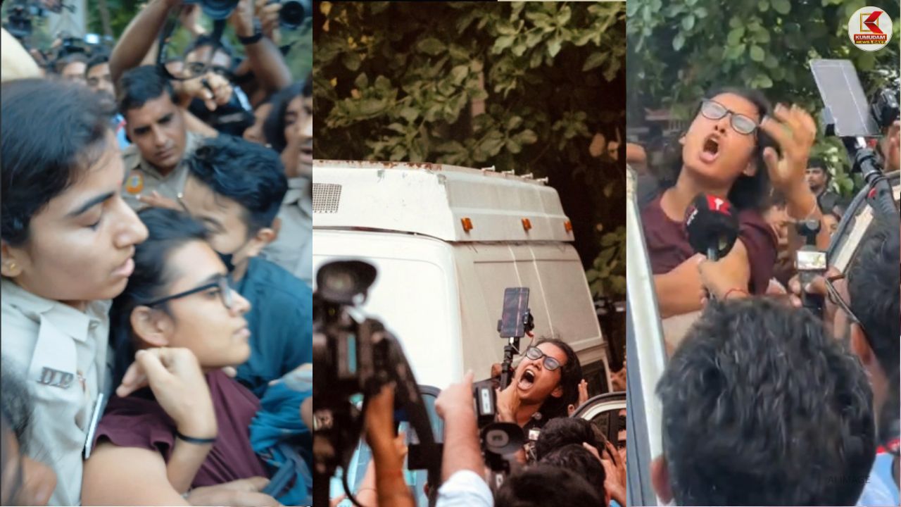 டெல்லியில் பரபரப்பு ! CJP தலைவர் கைதைத் தொடர்ந்து  நேஹா போராவை குண்டுக்கட்டாகத் தூக்கிச் சென்ற போலீஸ் !