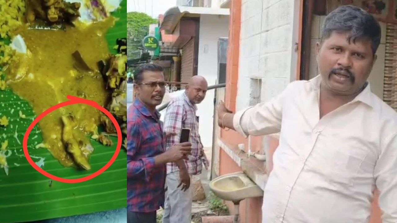 சிக்கன் குழம்பில் பல்லி.. உணவகத்தில் நாடகமாடிய 4 பேருக்கு போலீசார் வலை