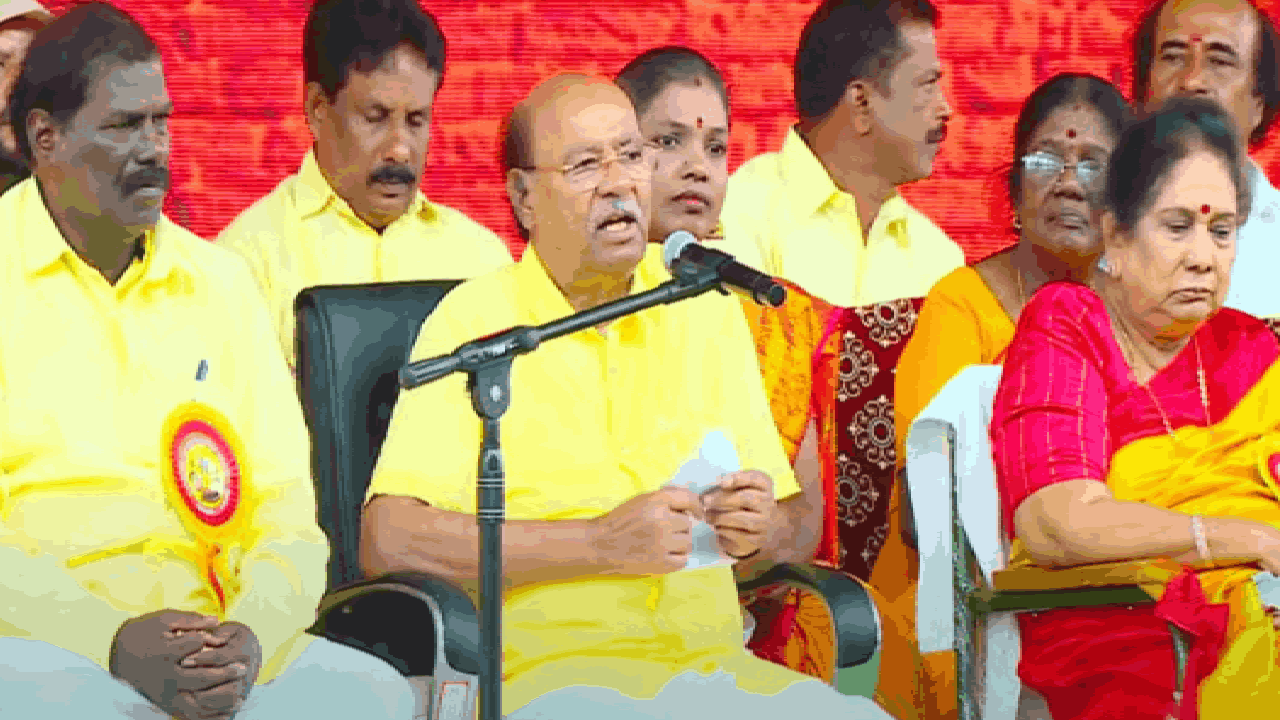பூம்புகார் பாமக மகளிர் விழா: வன்னியர் இடஒதுக்கீடு, கூட்டணி குறித்து ராமதாஸ் பேச்சு