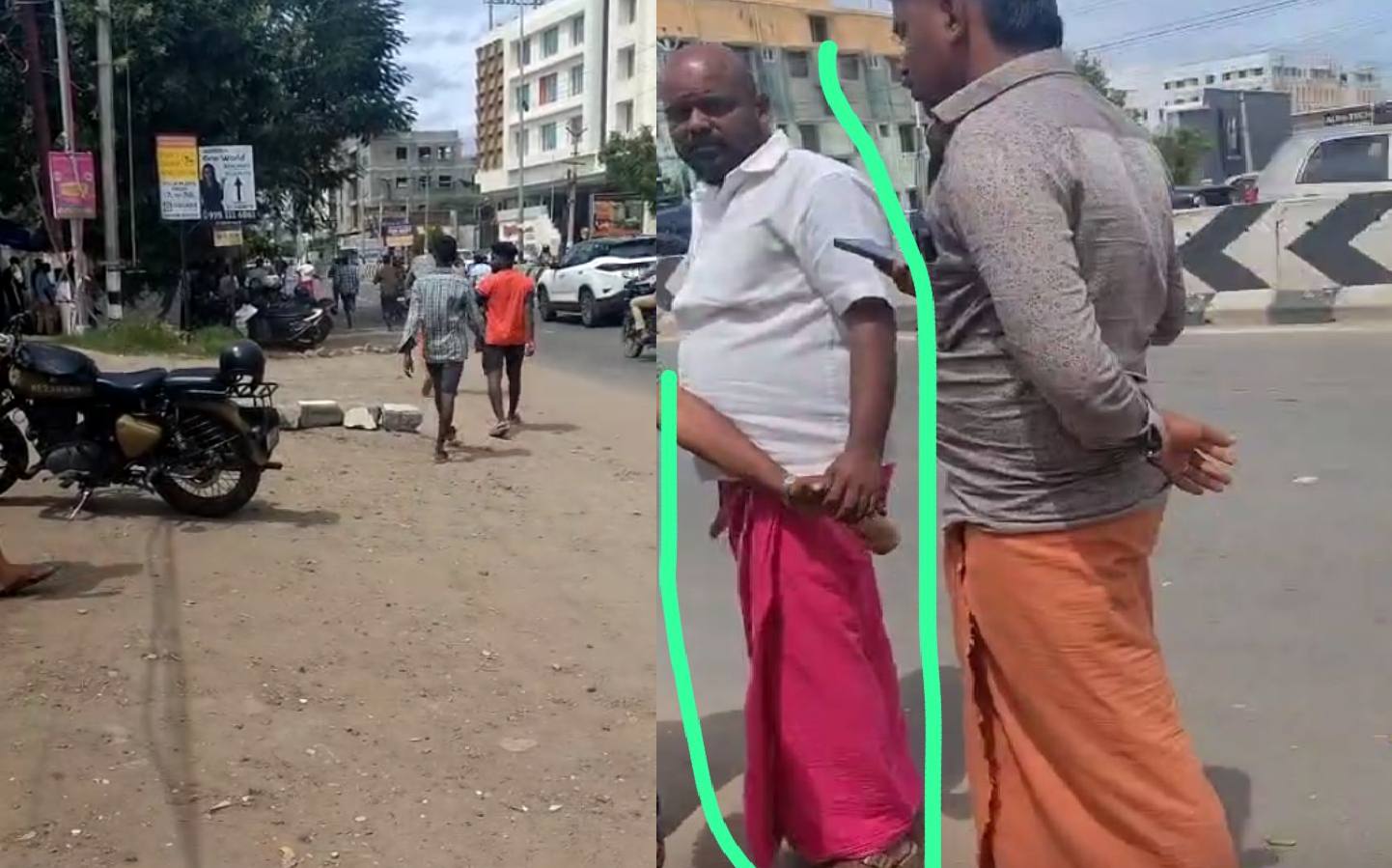 வாடிக்கையாளரைத் தாக்கி கத்தியைக் காட்டி மிரட்டிய வங்கி மேலாளர்.. பீளமேட்டில் செல்போன் வீடியோவால் பரபரப்பு!