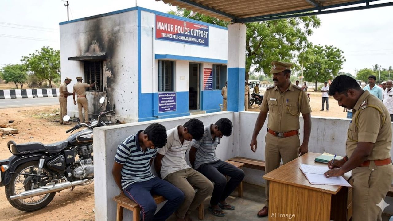 நெல்லை அருகே புறக்காவல் நிலையம் மீது பெட்ரோல் குண்டு வீசிய சிறுவர்கள்.. காரணம் என்ன?