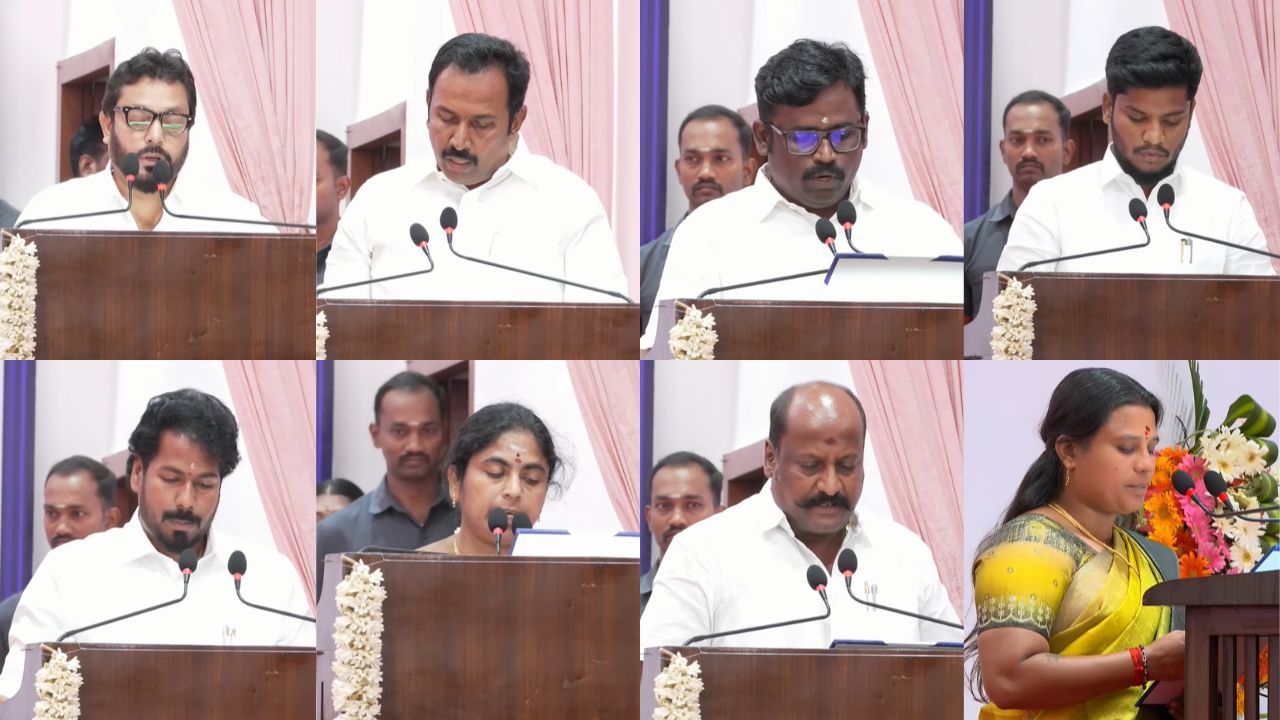 தவெக அமைச்சரவை விரிவாக்கம்: ஆளுநர் மாளிகையில் 23 புதிய அமைச்சர்கள் பதவியேற்பு!