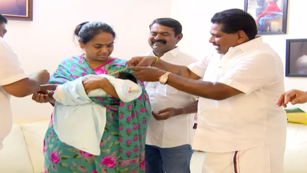 மேள, தாளத்துடன் சீர் கொண்டுவந்த திமுக முன்னாள் அமைச்சர்.. வாசலுக்கே வந்து வரவேற்ற சீமான்!