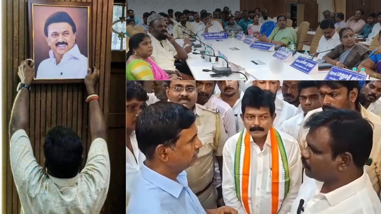 மண்டல அலுவலகத்தில் ஸ்டாலின் புகைப்படம் அகற்றம்: காங்கிரசு கவுன்சிலருக்கு திமுக கொலைமிரட்டல் !
