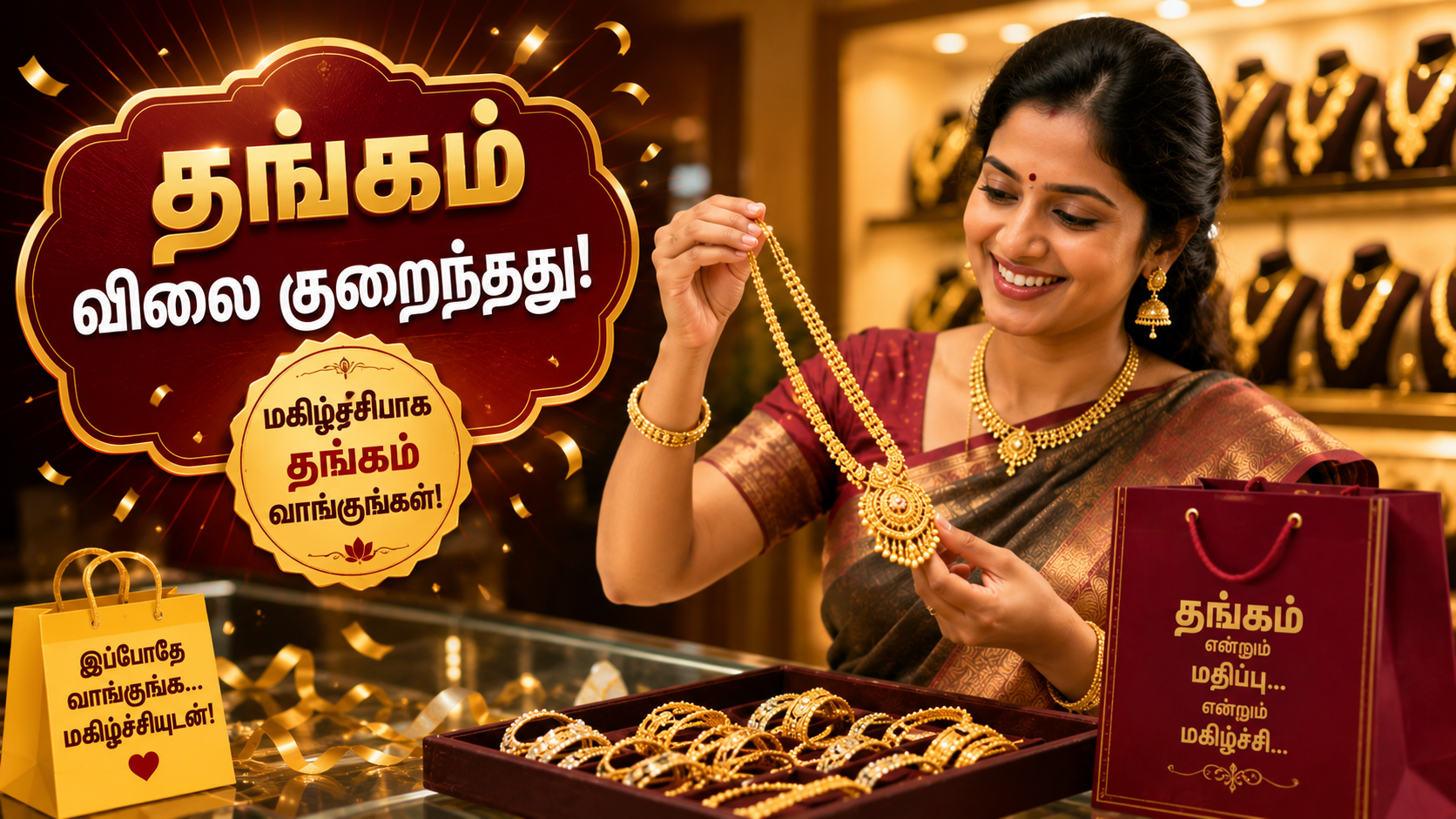 காலையில் ஏறிய தங்கம்... மாலையில் சரிவு! நகைப்பிரியர்களுக்கு குட் நியூஸ்!