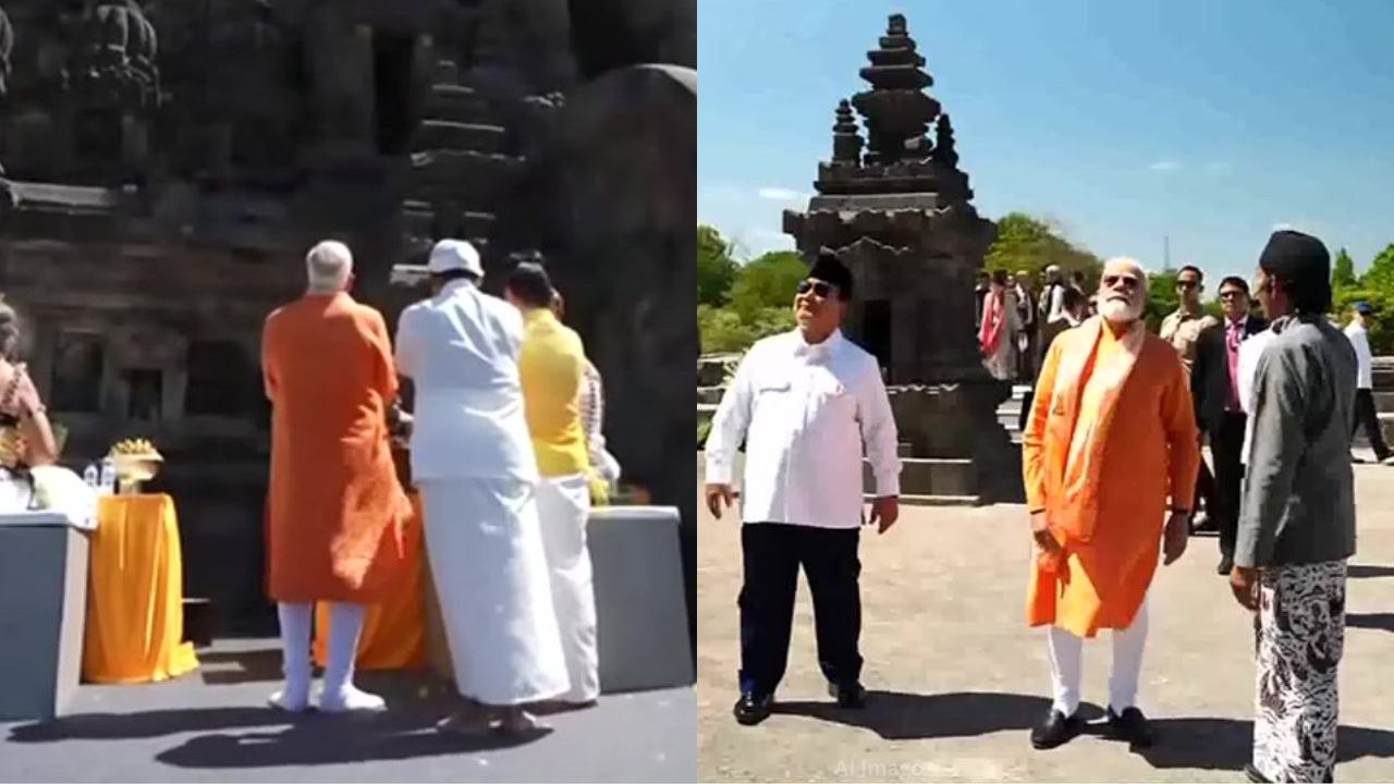 பிரதமர் மோடி இந்தோனேசியா பயணம்..  1000 ஆண்டுகள் பழமையான பரம்பானன் கோயிலில் வழிபாடு!