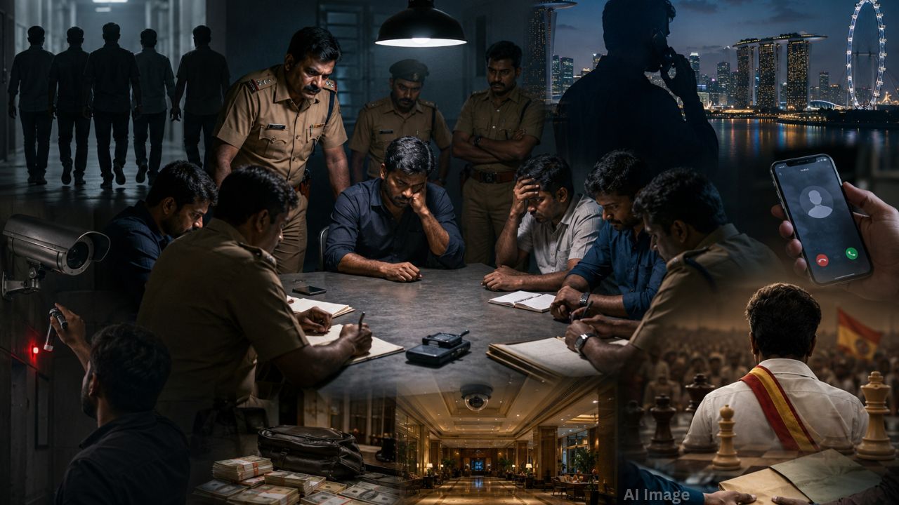 தவெக ஆட்சி கவிழ்ப்பு வழக்கு: 5 பேரிடம் விடிய விடிய விசாரணை! சிக்கும் சிங்கப்பூர் பின்னணி!