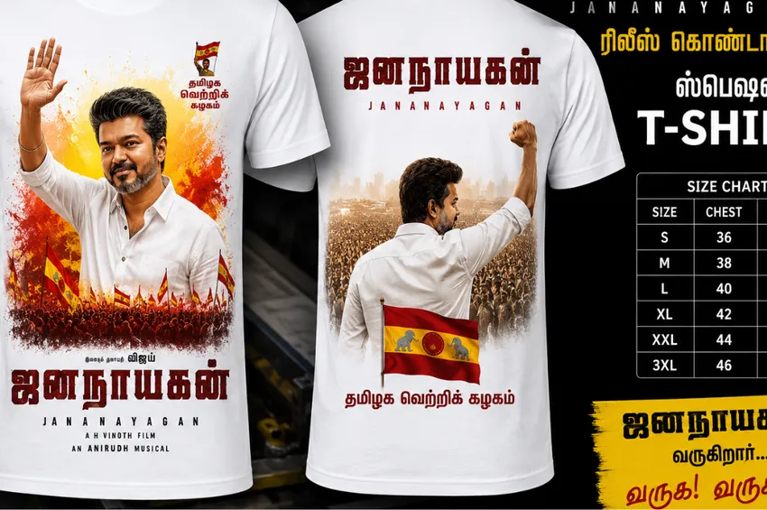 'ஜனநாயகன்' ரிலீஸ்... களைக்கட்டும் டி-ஷர்ட் விற்பனை!