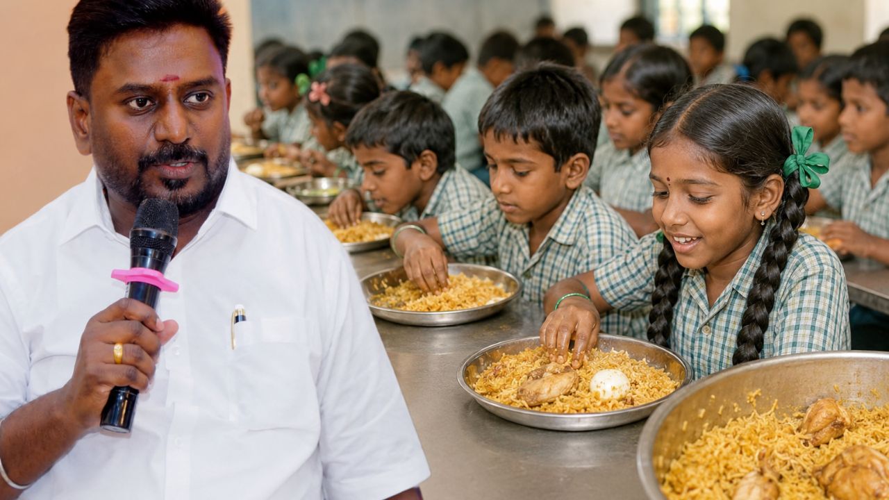 அரசு பள்ளியில் சுடச் சுட சிக்கன் பிரியாணி.. தமிழக அரசின் புதிய திட்டம்!