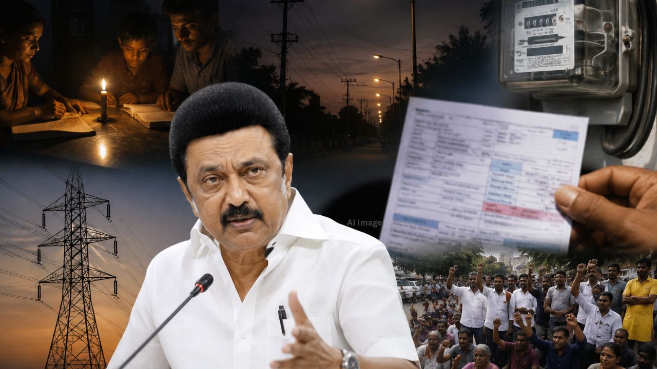 மின்கட்டணத்தில் பிரச்னை.. மக்கள் குமுறல்..! தவெக அரசை கடுமையாக சாடிய ஸ்டாலின்!
