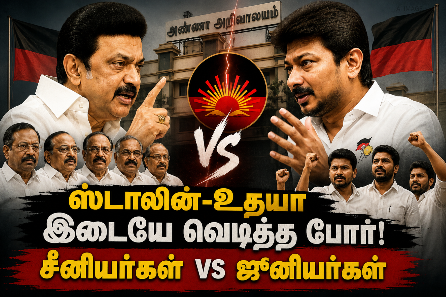 ஸ்டாலின்-உதயா இடையே வெடித்த போர்! சீனியர்கள் vs ஜூனியர்கள் 