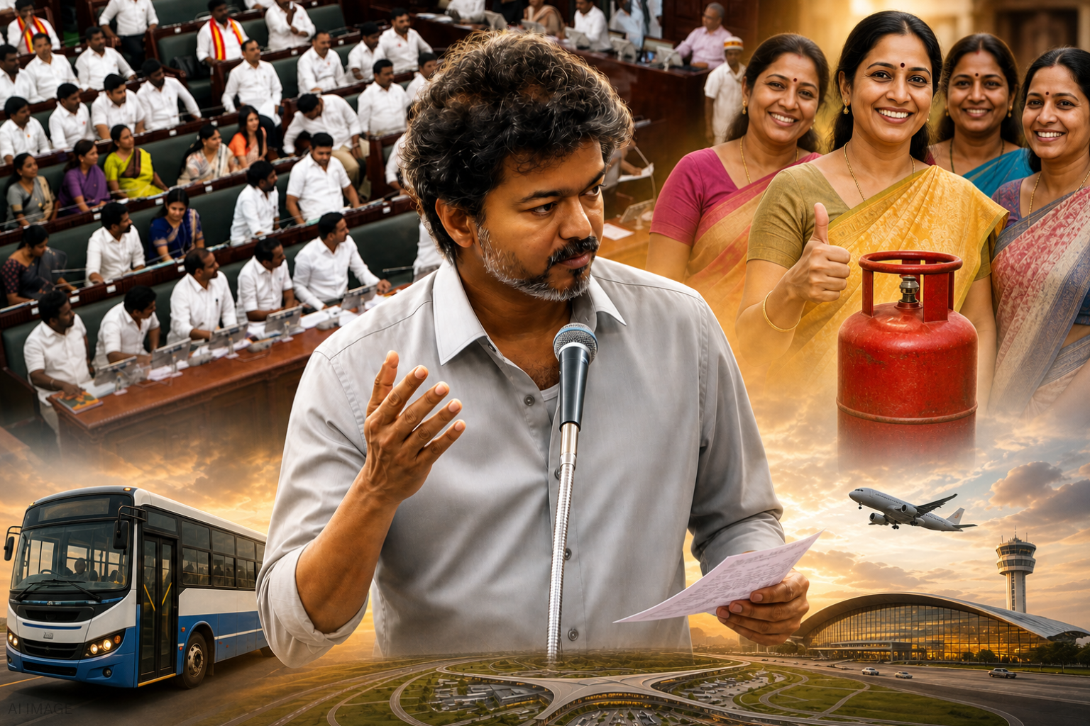 இல்லத்தரசிகளுக்கான வாக்குறுதிகள்... முதலமைச்சர் விஜய் அளித்த ஹாப்பி நியூஸ்!