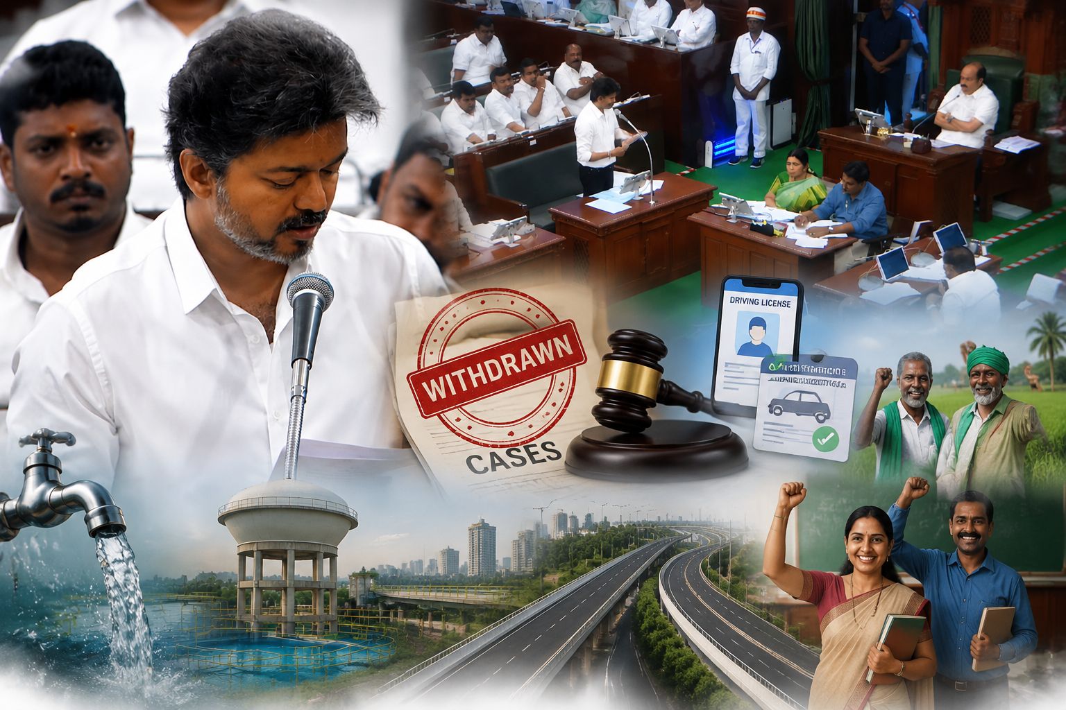 நகர வளர்ச்சி முதல் வழக்குகள் ரத்து... விஜயின் அதிரடி அறிவிப்புகள்!