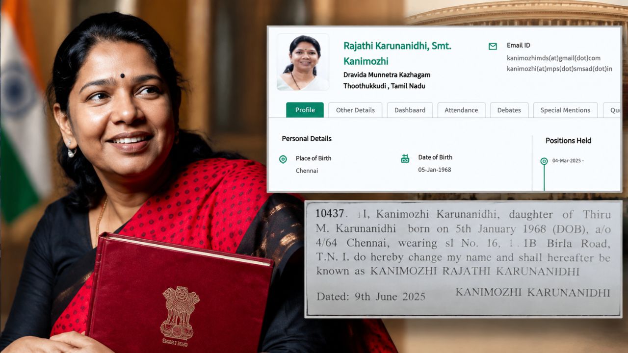 பெயரை மாற்றிய கனிமொழி ! இனி இதுதான் அவருடைய அடையாளமா ?