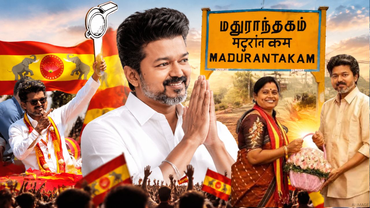இடைத்தேர்தல் களம் அதிரடி... ! மதுராந்தகத்தில் விஜய்யின் பிரசார வேட்டை !