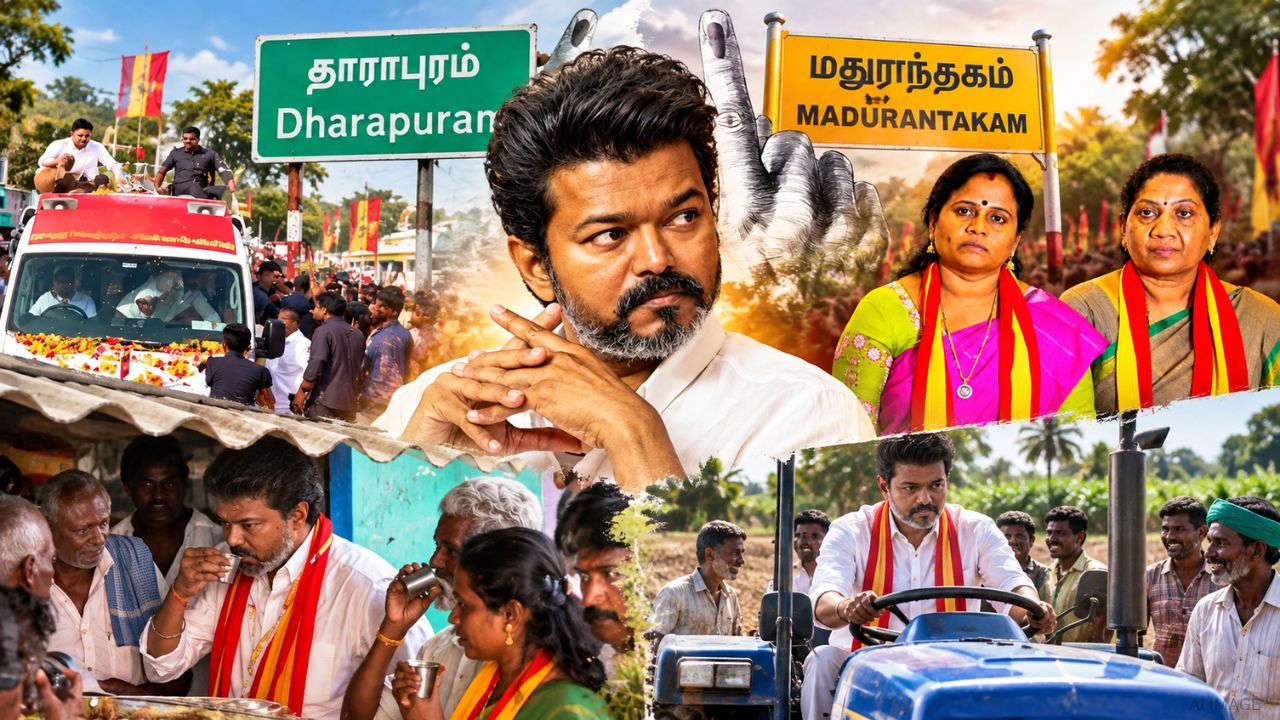 இடைத்தேர்தலுக்காக வீதி வீதியாக சென்ற விஜய் ! WINNING குறித்து பயமா ?