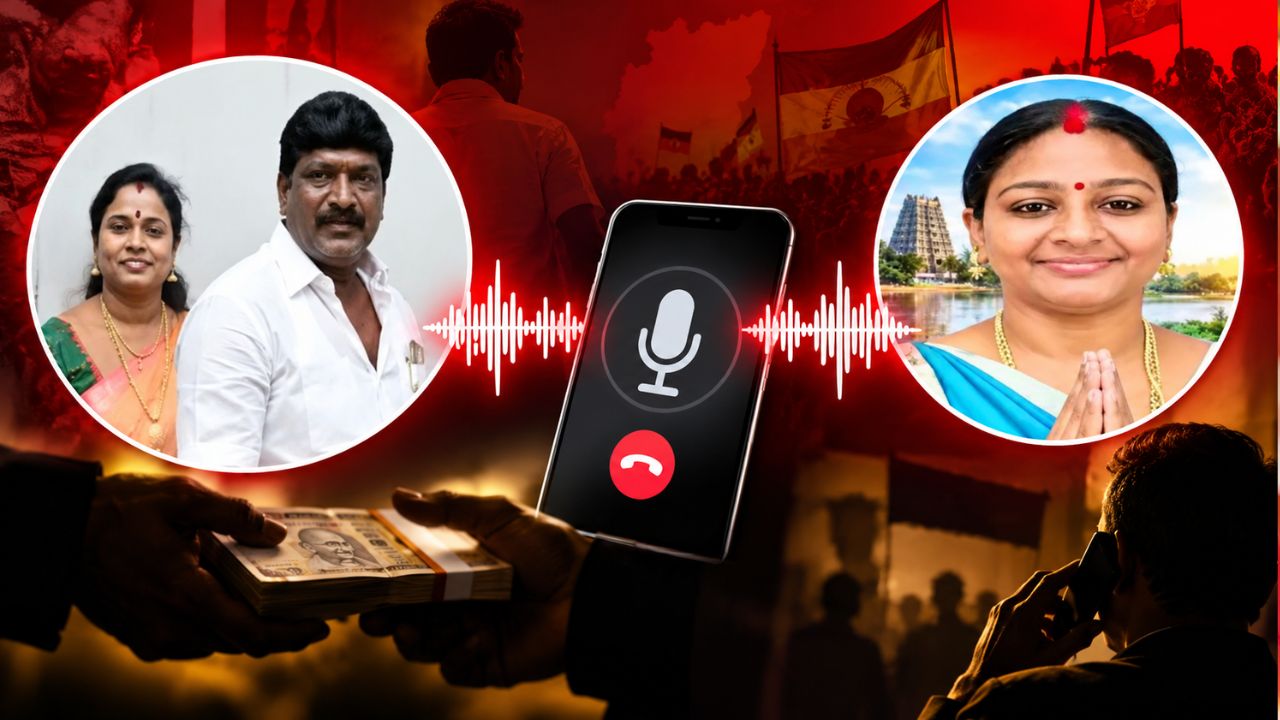 சுயேட்சை வேட்பாளரை விலைக்கு வாங்க முயற்சி? மரகதம் குமரவேல் கணவரின் ஆடியோ லீக்!
