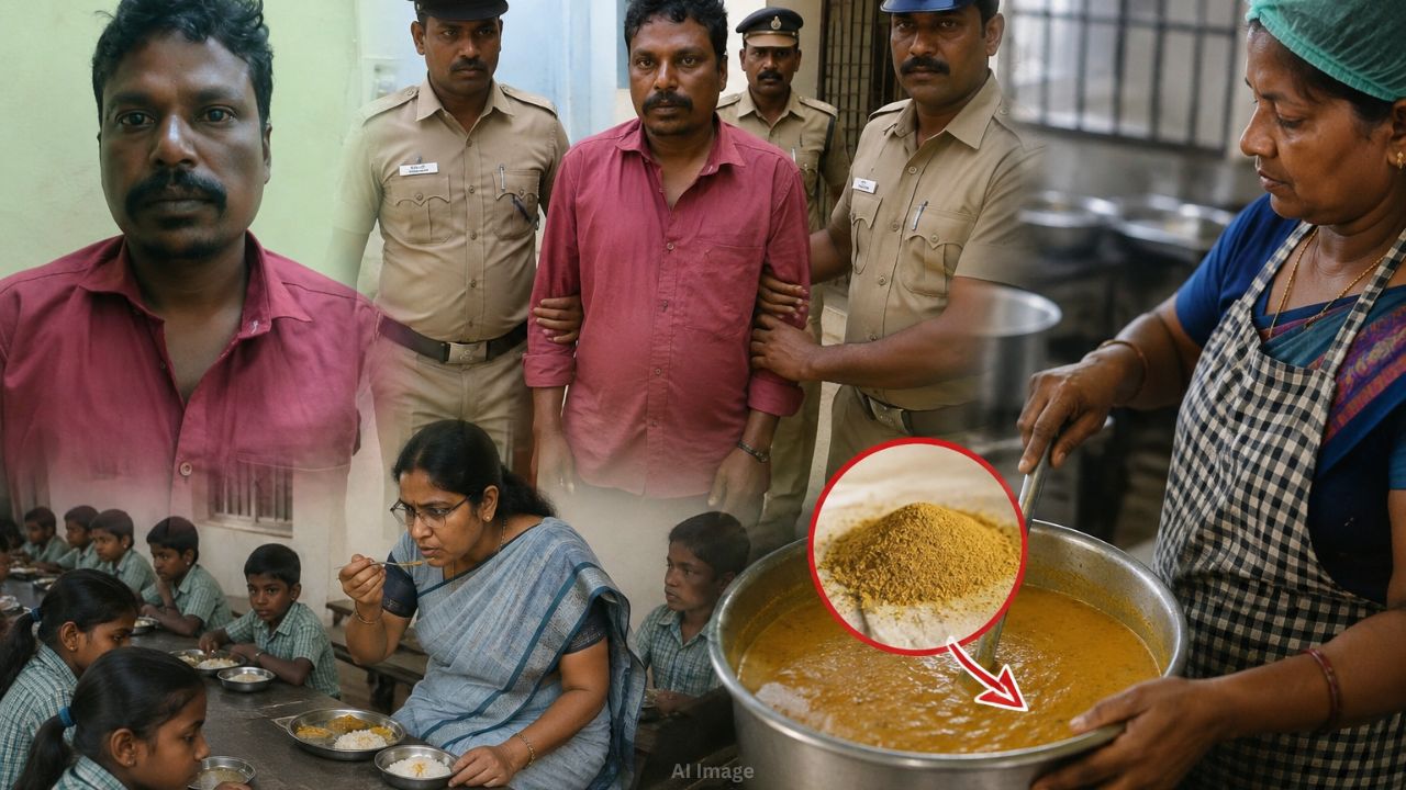 சாம்பாரில் சாணிப் பவுடர்.. அரசு பள்ளியில் அதிர்ச்சி.. இப்படியா பழிவாங்குறது?