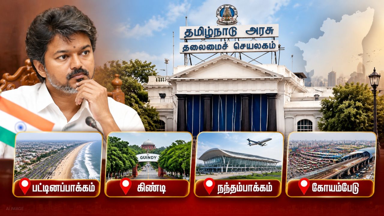 புதிய தலைமைச் செயலகம் எங்கு? லிஸ்ட்ல இருக்கும் இடங்கள் என்னென்ன?