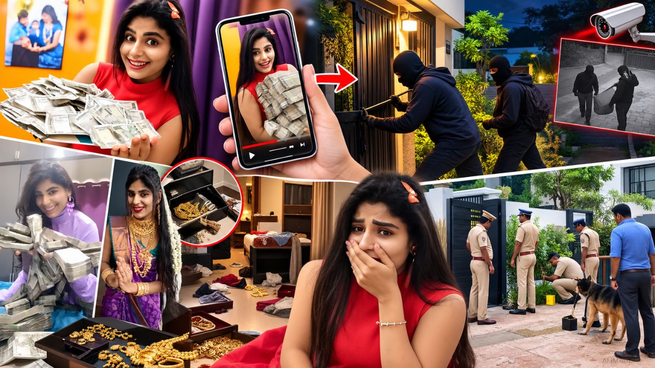 பவுசு காட்டிய பிரபல பெண் யூடியூபர் ! பக்கா ஸ்கெட்ச் போட்டு கொள்ளையடித்த கொள்ளையர்கள் !