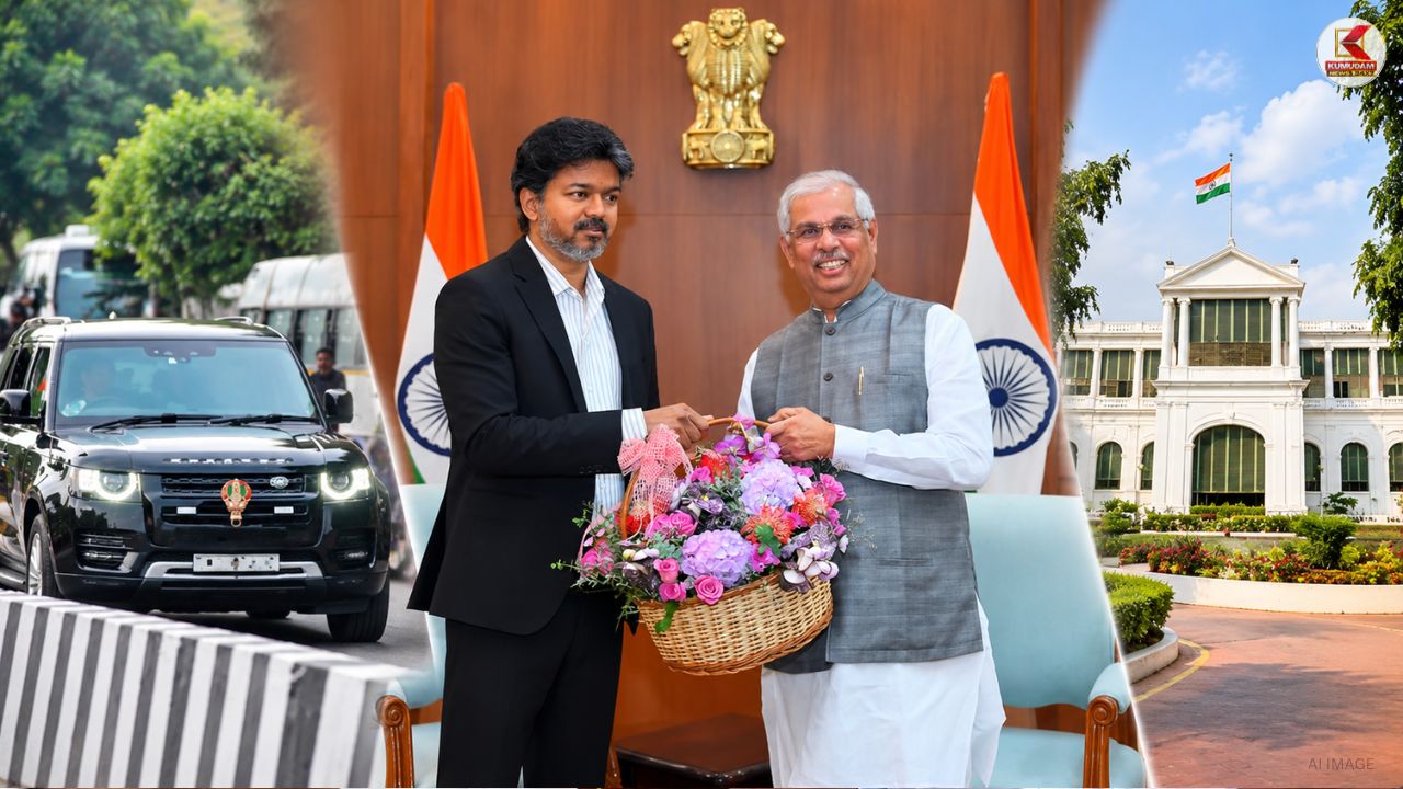 தமிழ்நாட்டின் முழுநேர ஆளுநராக அர்லேகர் ! நேரில் சென்று வாழ்த்து தெரிவித்த CM விஜய் !