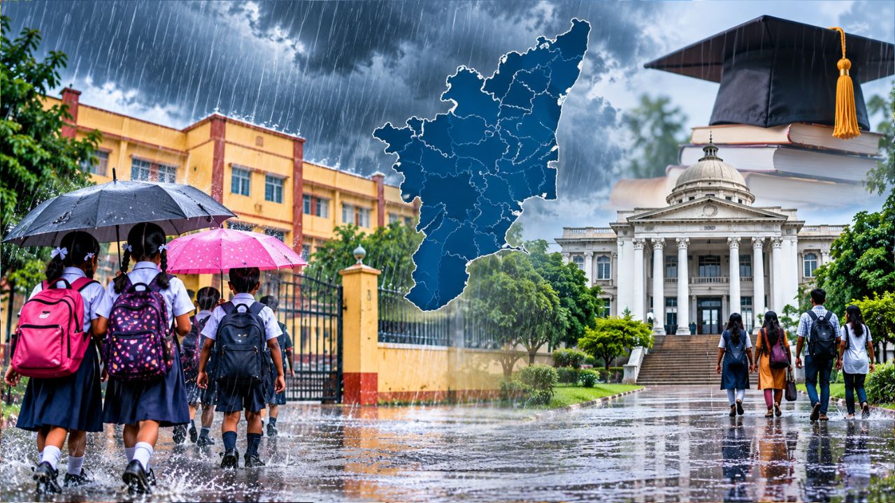 கனமழை எதிரொலி! இன்று பள்ளிக்குப் போக வேண்டாம்! எந்தெந்த ஊர்களில் விடுமுறை? கனமழை எதிரொலி! இன்று பள்ளிக்குப் போக வேண்டாம்! எந்தெந்த ஊர்களில் விடுமுறை?